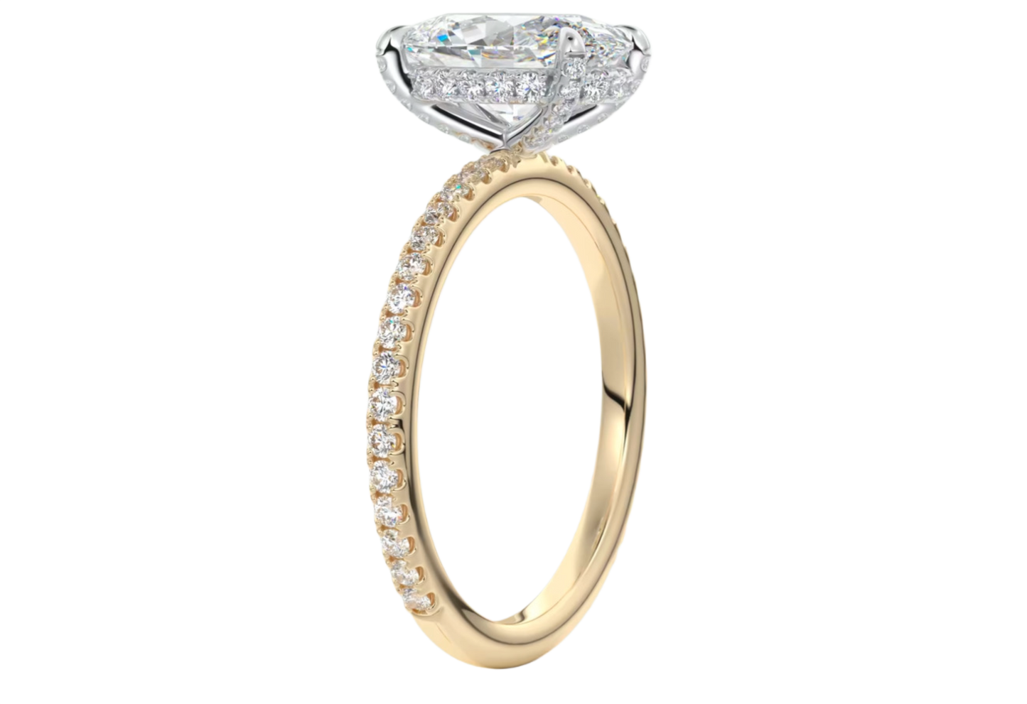 2-Tone Pavé Everything | Oval