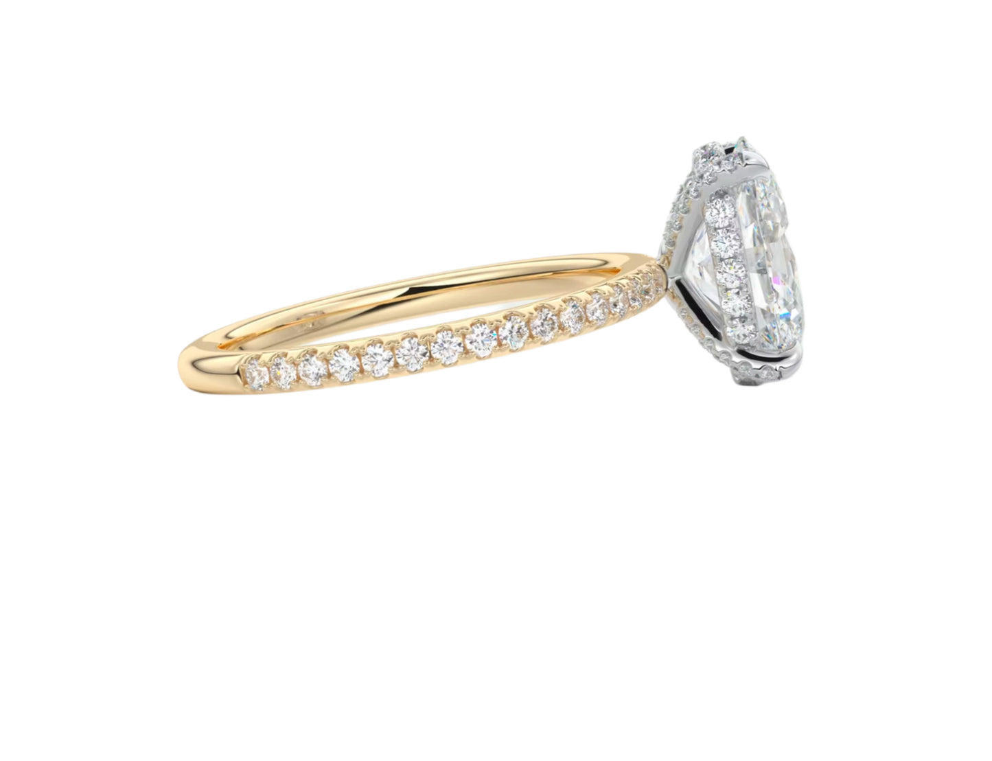 2-Tone Pavé Everything | Oval