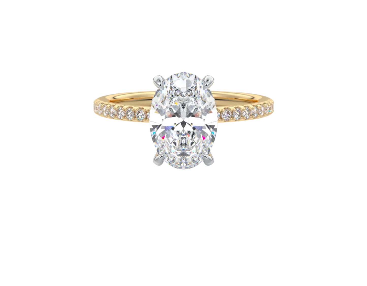 2-Tone Pavé Everything | Oval