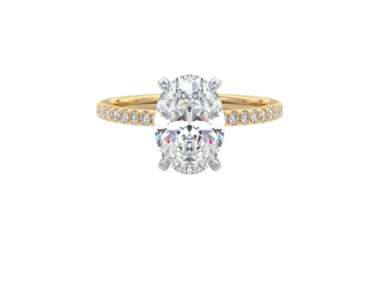 2-Tone Pavé Everything | Oval