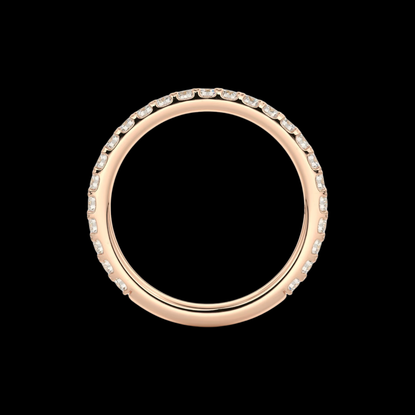 2.3mm Pavé Wedding Band