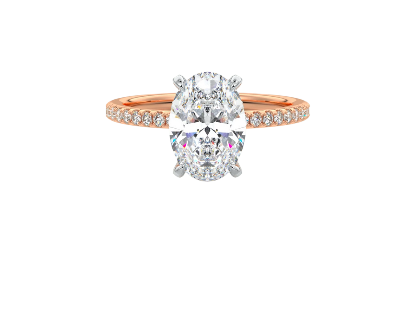 2-Tone Pavé Everything | Oval