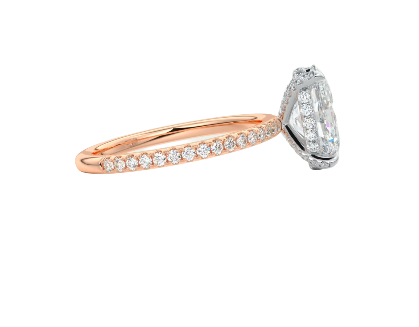 2-Tone Pavé Everything | Oval