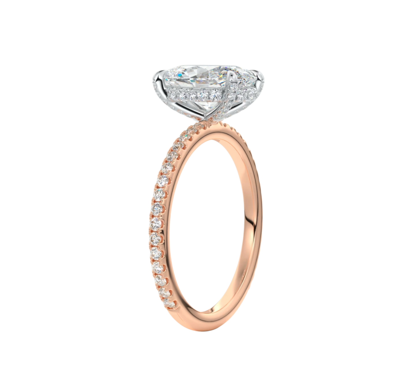 2-Tone Pavé Everything | Oval