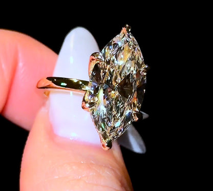Marquise Flower Hidden Halo