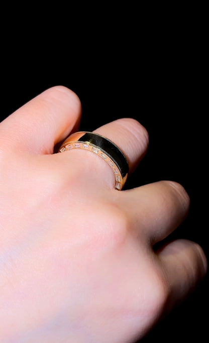 Baguette Inlay Wedding Band