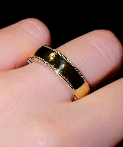 Baguette Inlay Wedding Band