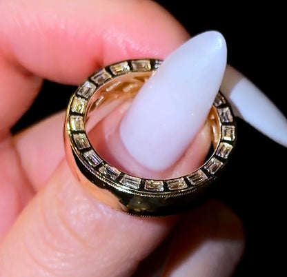 Baguette Inlay Wedding Band