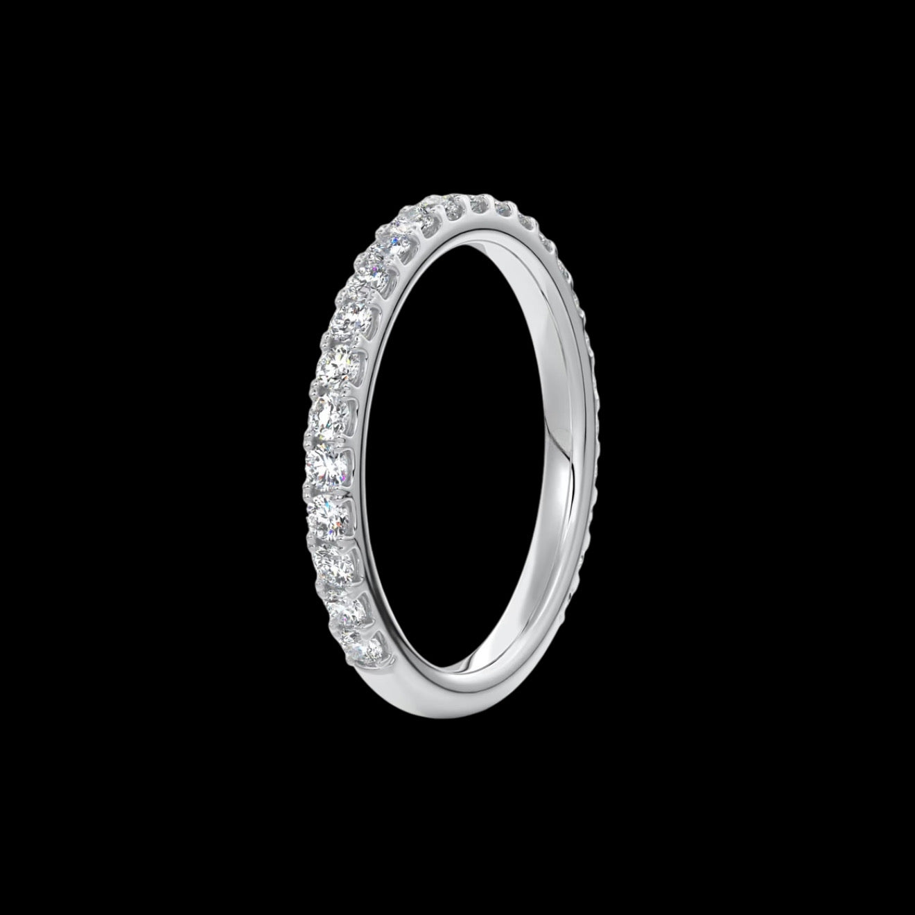 2.3mm Pavé Wedding Band