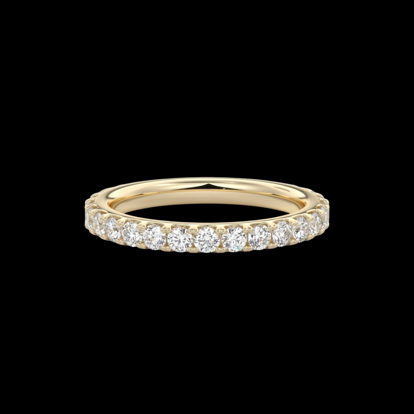 2.6mm Pavé Wedding Band