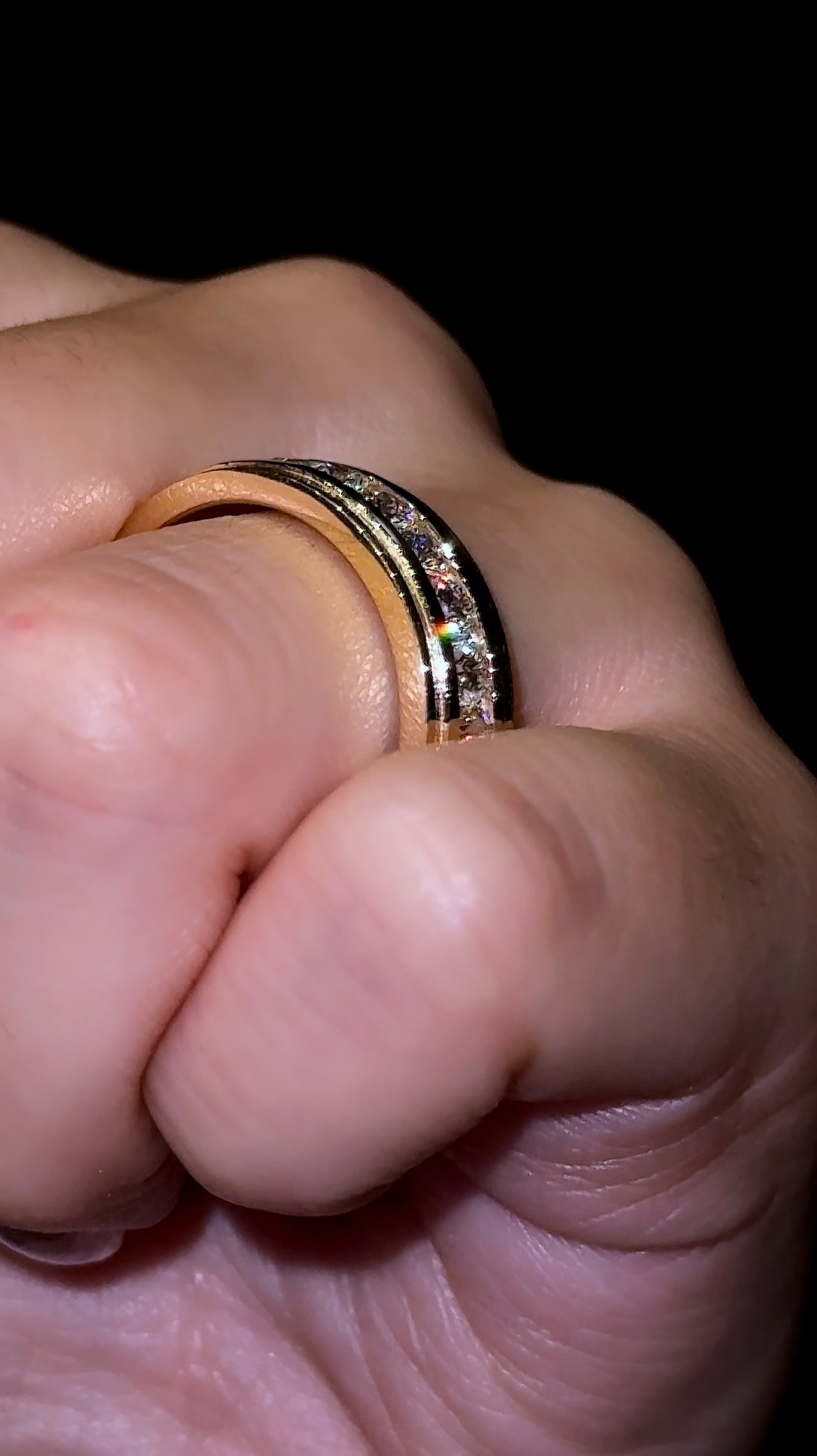 Stepped Edge Wedding Band