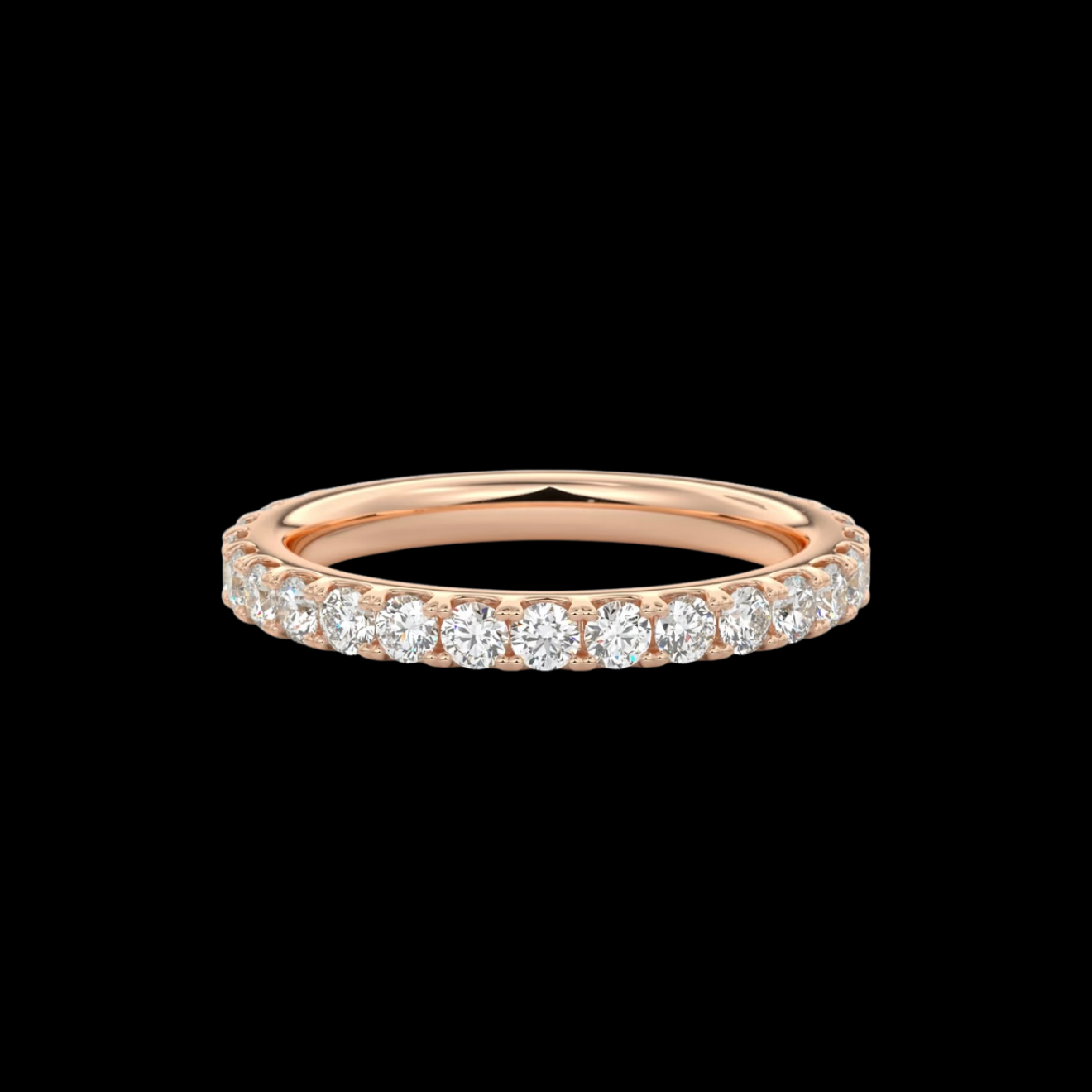 2.6mm Pavé Wedding Band