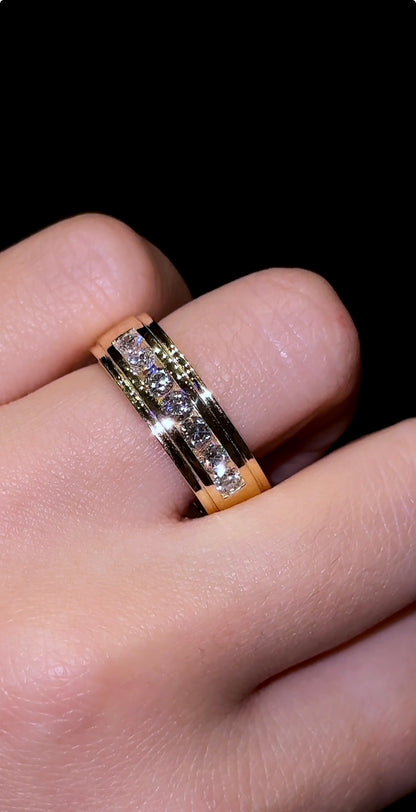 Stepped Edge Wedding Band