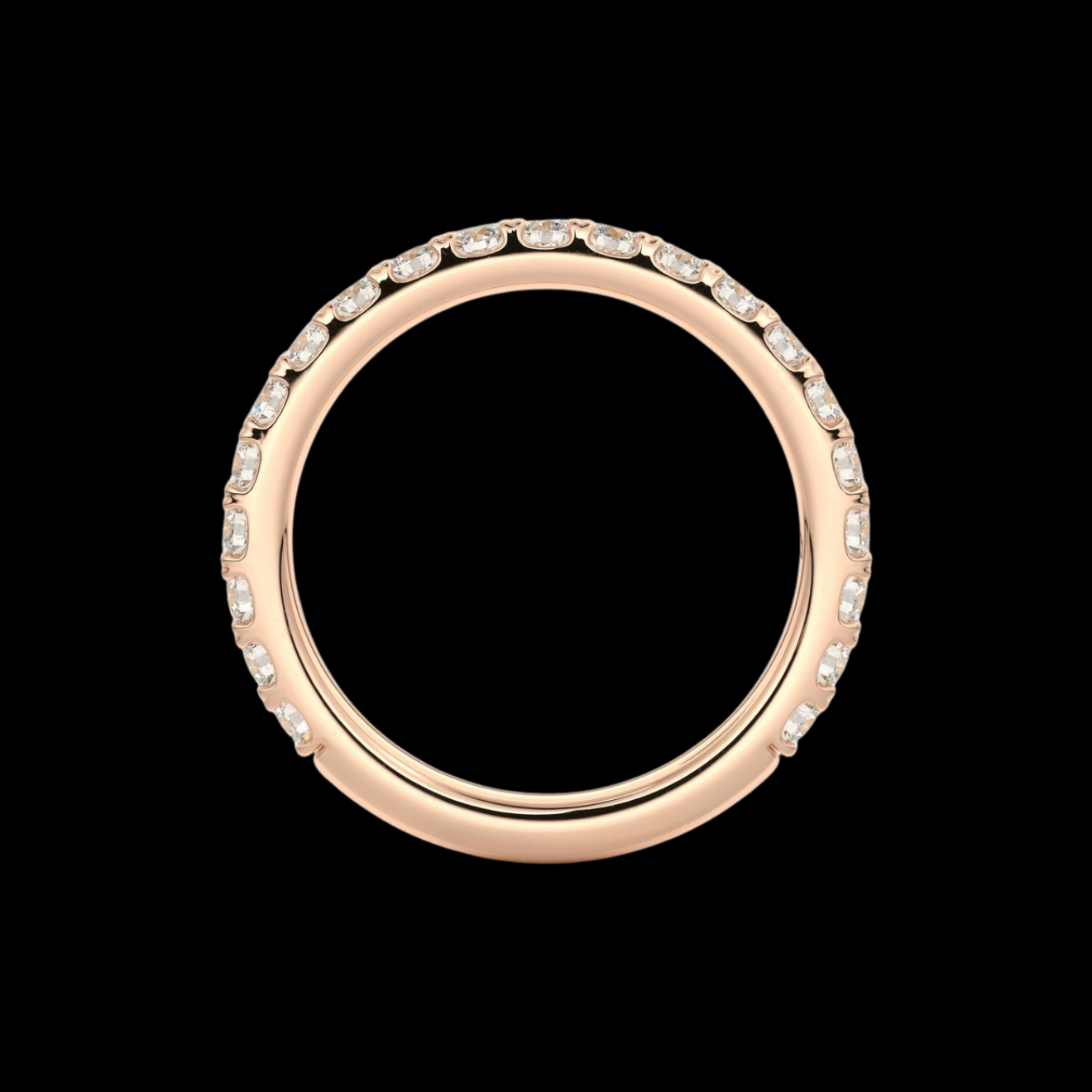 2.6mm Pavé Wedding Band