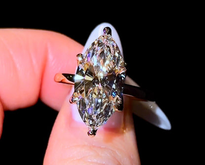 Marquise Flower Hidden Halo