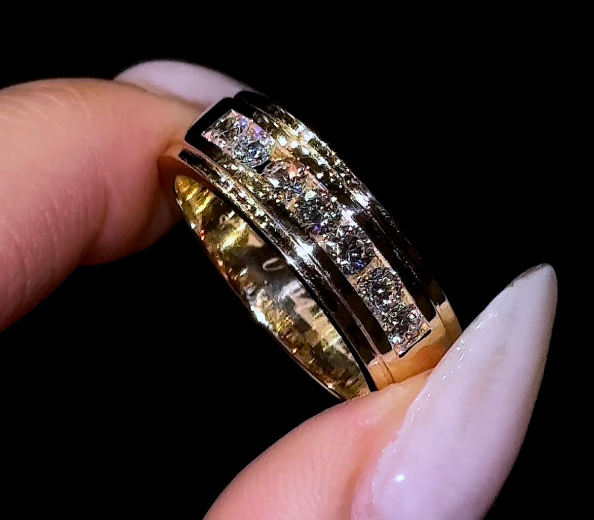 Stepped Edge Wedding Band