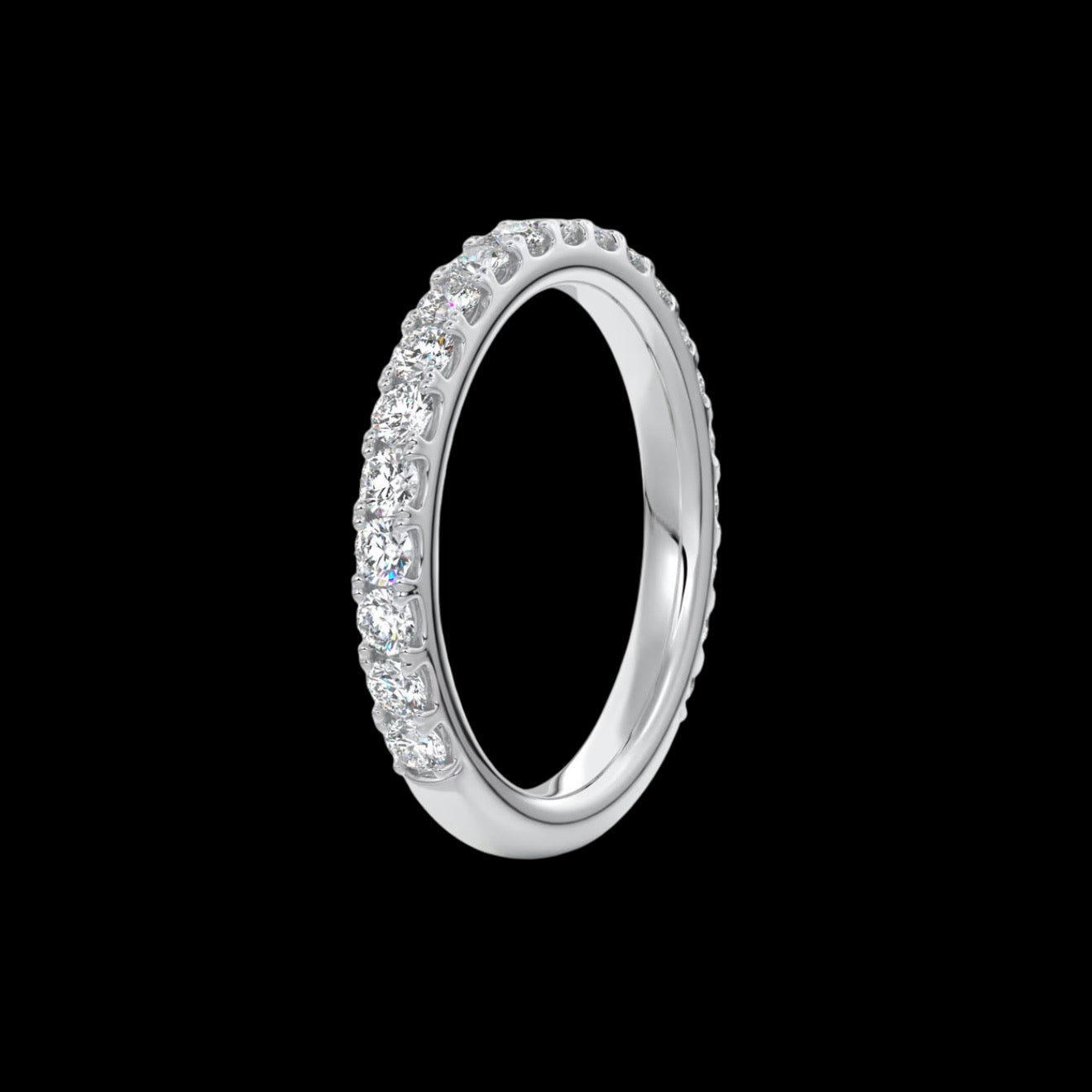 2.6mm Pavé Wedding Band