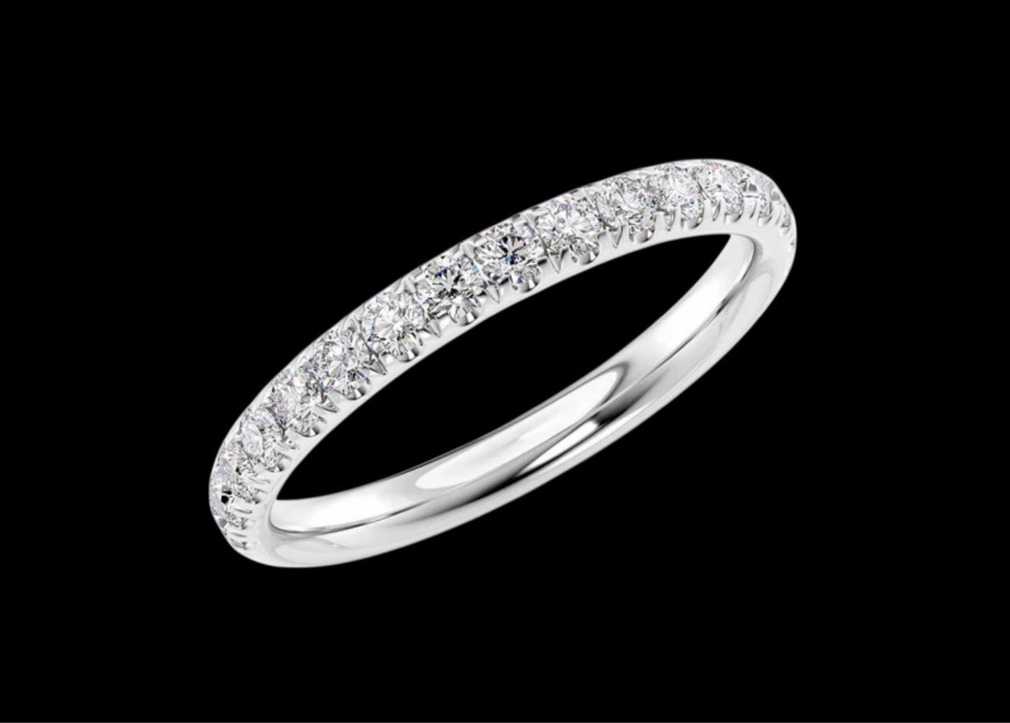 2.3mm Pavé Wedding Band