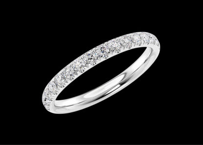2.3mm Pavé Wedding Band