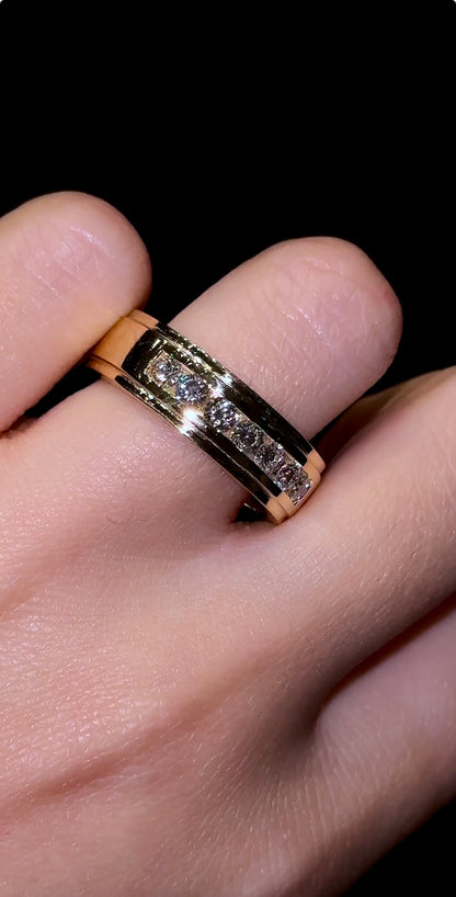 Stepped Edge Wedding Band