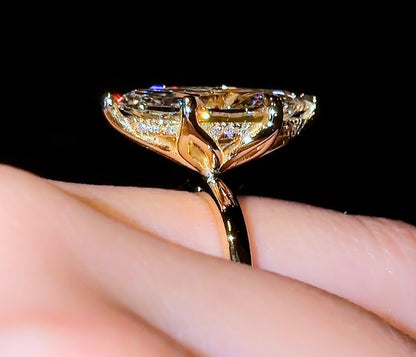 Marquise Flower Hidden Halo