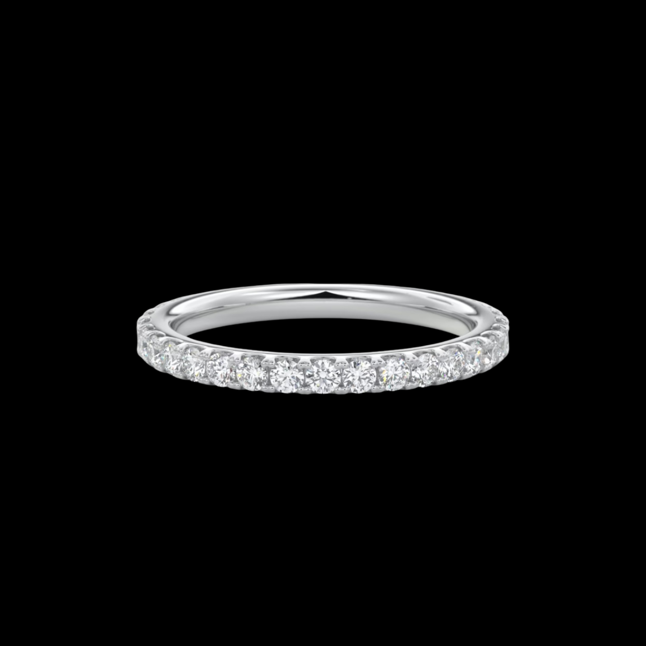 2.3mm Pavé Wedding Band