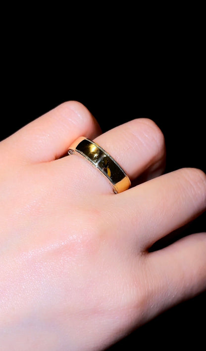 Baguette Inlay Wedding Band