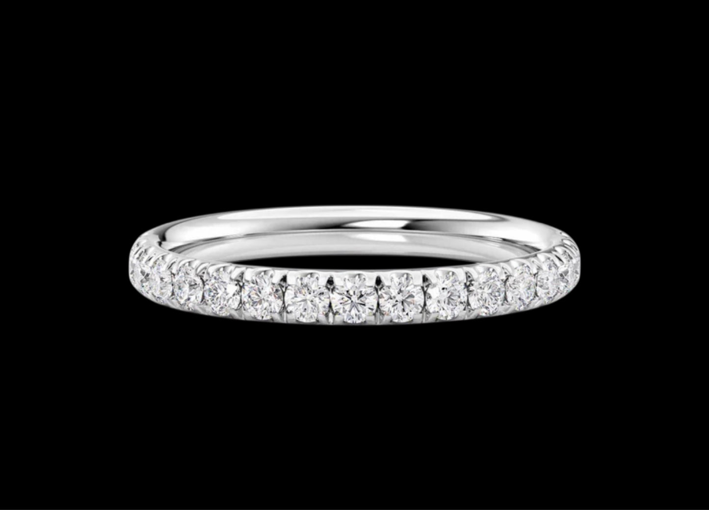 2.3mm Pavé Wedding Band
