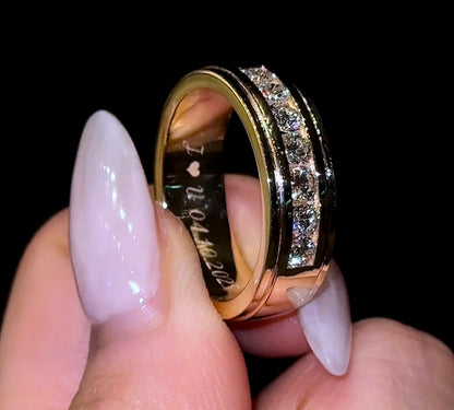 7mm Stepped Edge Men’s Band