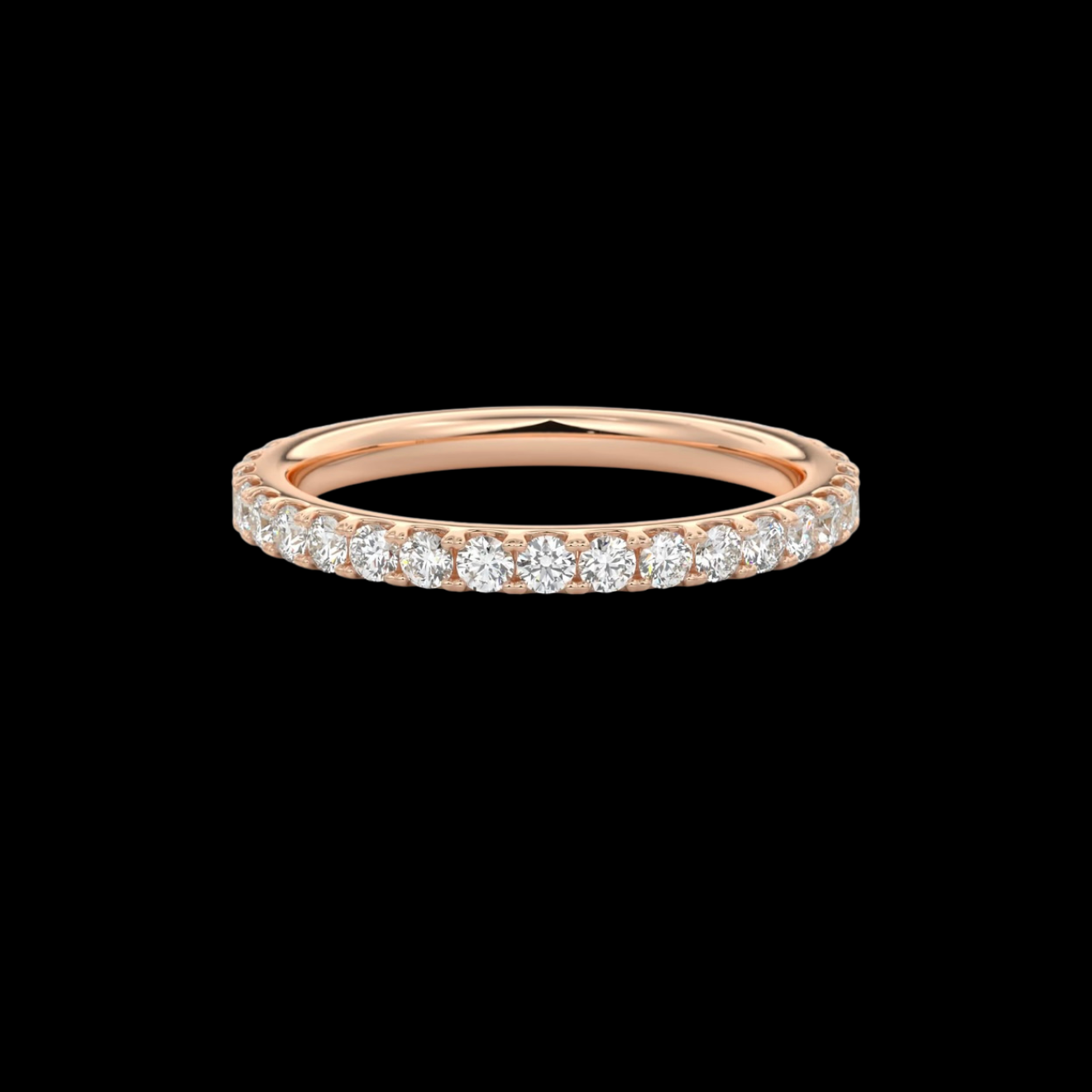 2.3mm Pavé Wedding Band