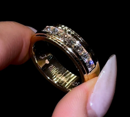 Stepped Edge Wedding Band