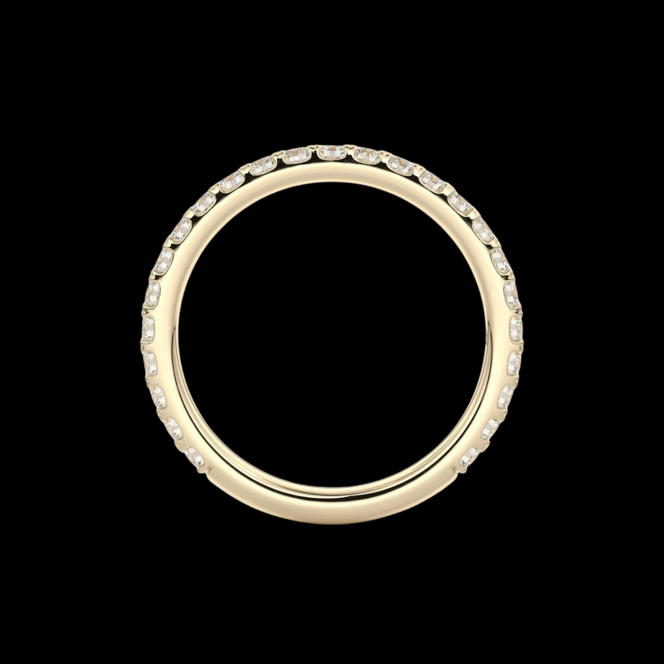 2.3mm Pavé Wedding Band