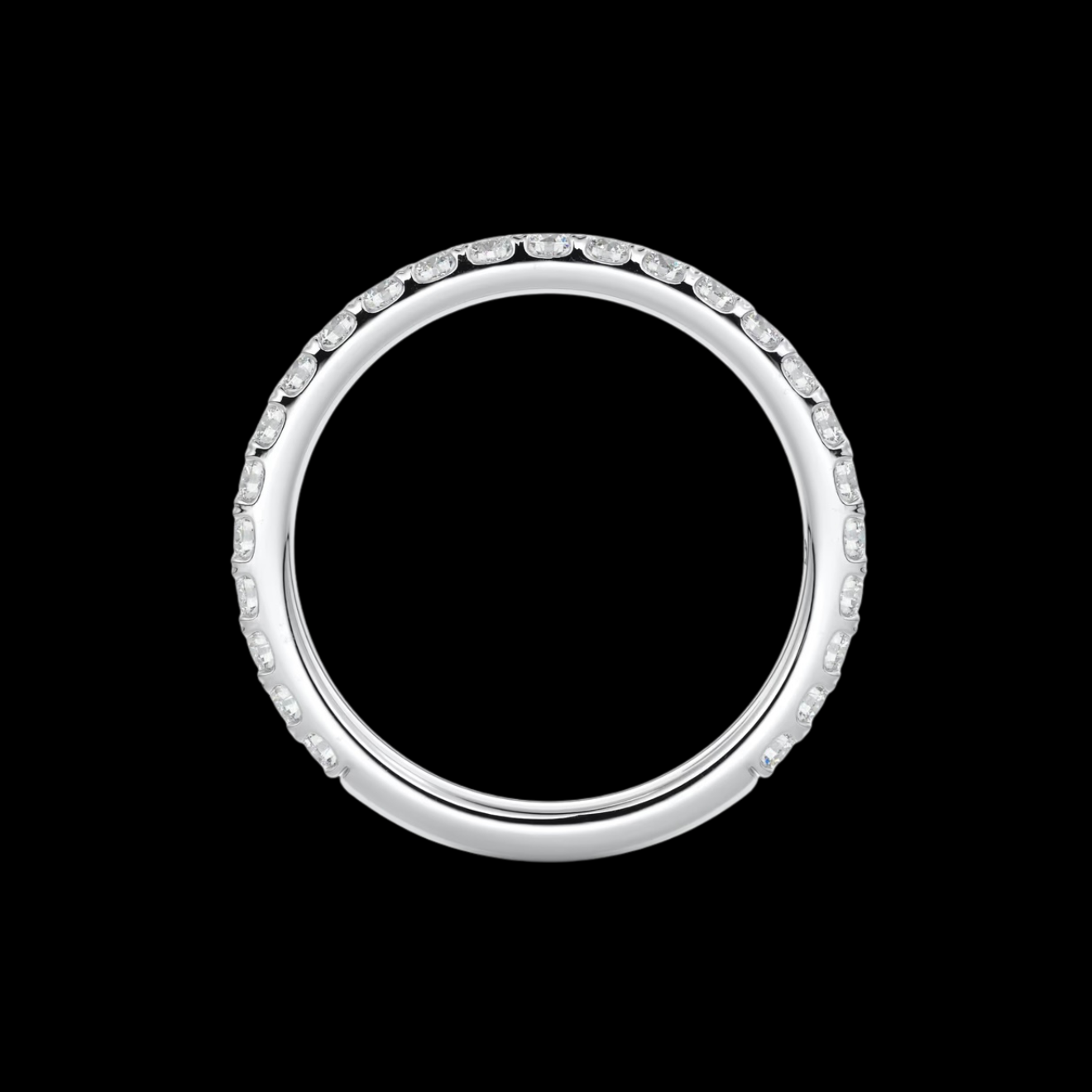 2.3mm Pavé Wedding Band